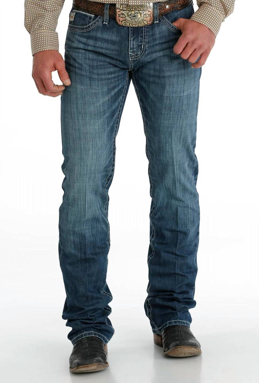 NEW CINCH men's ian bootcut jeans in medium wash